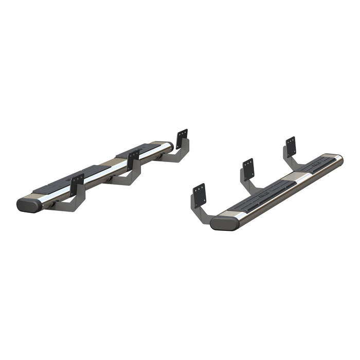 ARIES 4444048 6in. x 75in. Polished Stainless Oval Side Bars; Select Ram 1500 Quad Cab - Truck Part Superstore