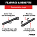 ARIES 4445015 6in. x 85in. Black Aluminum Oval Side Bars; Select Dodge Ram 2500; 3500 - Truck Part Superstore