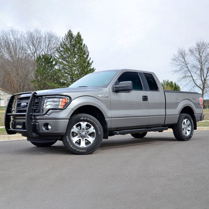 ARIES 4445019 ARIES 4445019 6 x 85-Inch Oval Black Aluminum Nerf Bars; Select Ford F-150 - Truck Part Superstore