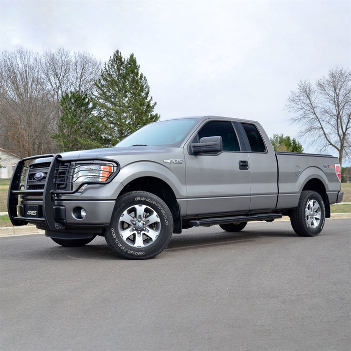 ARIES 4445019 ARIES 4445019 6 x 85-Inch Oval Black Aluminum Nerf Bars; Select Ford F-150 - Truck Part Superstore
