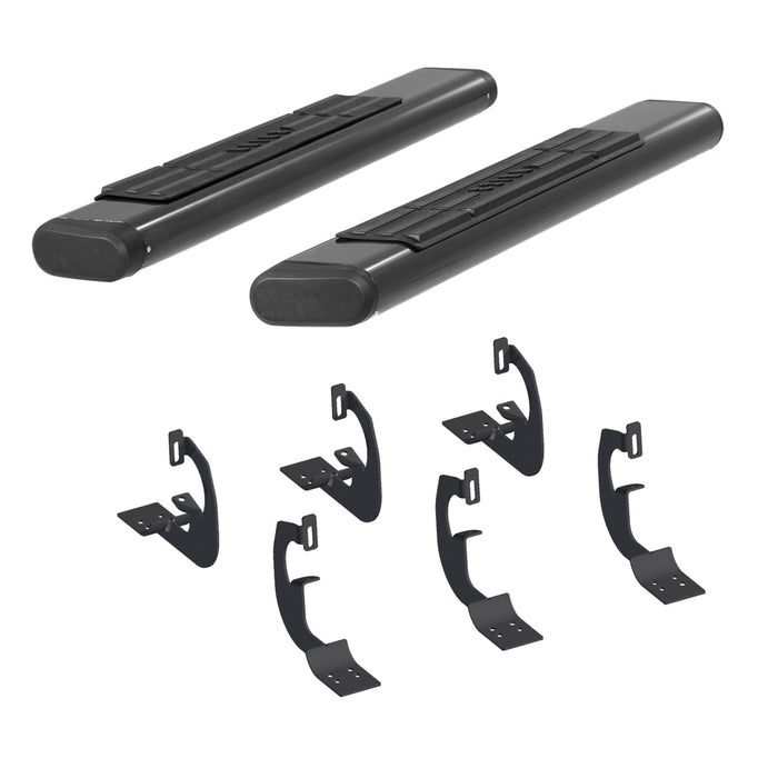 ARIES 4445022 ARIES 4445022 6 x 53-Inch Oval Black Aluminum Nerf Bars; Select Ford F-150 - Truck Part Superstore