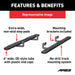 ARIES 4445026 6in. x 91in. Black Aluminum Oval Side Bars; Select Ford F-250; F-350; F-450; F-5 - Truck Part Superstore