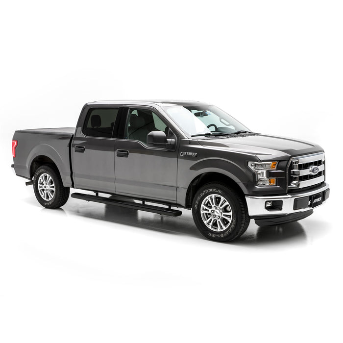 ARIES 4445026 6in. x 91in. Black Aluminum Oval Side Bars; Select Ford F-250; F-350; F-450; F-5 - Truck Part Superstore
