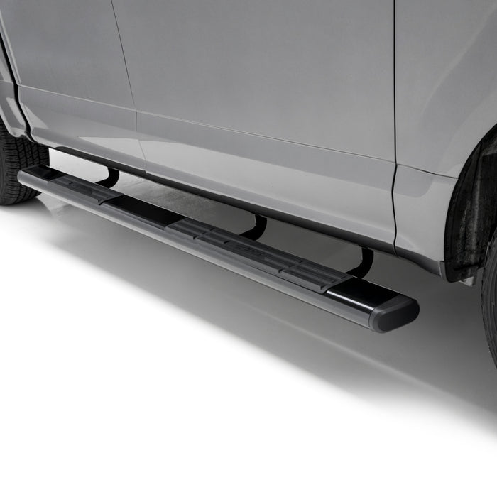 ARIES 4445026 6in. x 91in. Black Aluminum Oval Side Bars; Select Ford F-250; F-350; F-450; F-5 - Truck Part Superstore