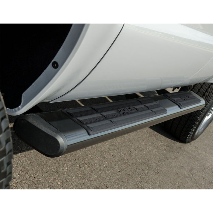 ARIES 4445027 6in. x 91in. Black Aluminum Oval Side Bars; Select Ford F-Series - Truck Part Superstore