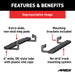 ARIES 4445040 6in. x 53in. Black Aluminum Oval Side Bars; Select Chevrolet Silverado; GMC Sier - Truck Part Superstore