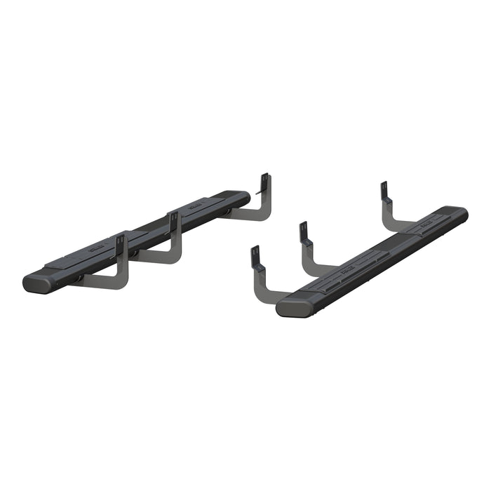 ARIES 4445041 6in. x 85in. Black Aluminum Oval Side Bars; Select Nissan Titan; XD; Armada - Truck Part Superstore