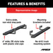 ARIES 4445042 6in. x 75in. Black Aluminum Oval Side Bars; Select Ford F-Series - Truck Part Superstore