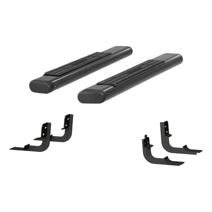 ARIES 4445043 6in. x 53in. Black Aluminum Oval Side Bars; Select Ram 1500; 2500; 3500 - Truck Part Superstore