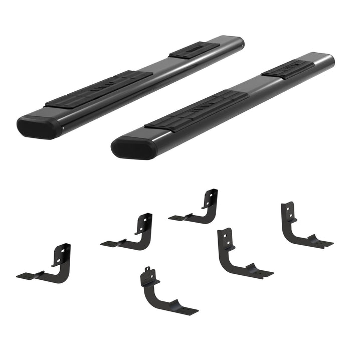 ARIES 4445046 6in. x 91in. Black Aluminum Oval Side Bars; Select Dodge; Ram 2500; 3500 - Truck Part Superstore