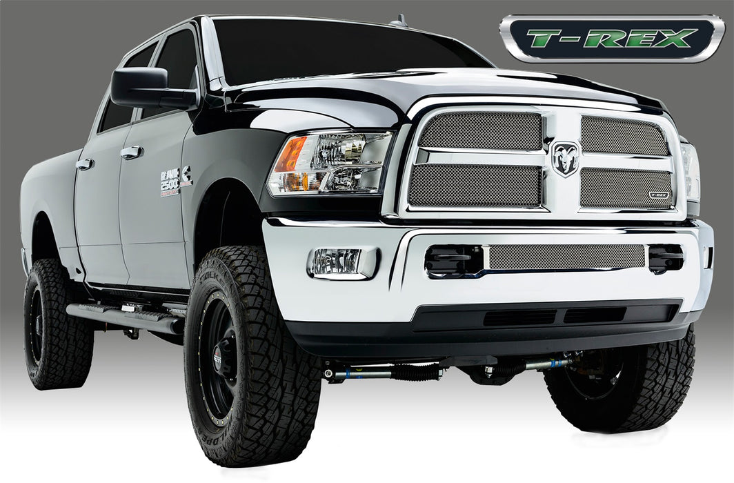 T-Rex Grilles 44452 Sport Series Grille; Small Mesh; Stainless Steel; Chrome; 2 Pc; Replacement; - Truck Part Superstore