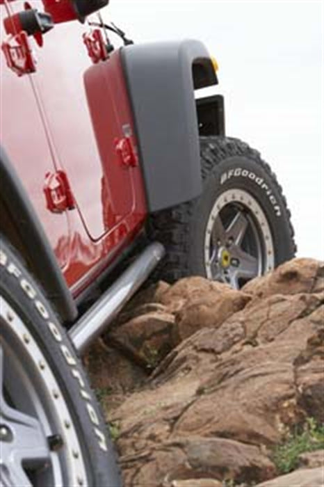 ARB 4450210 Rocker Sliders; Satin Black Powder Coat Finish; - Truck Part Superstore