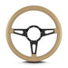 Lokar 44509 Lecarra Mark 4 Supreme Steering Wheel; Tan; Black Spokes; 14 in. Standard Grip; - Truck Part Superstore
