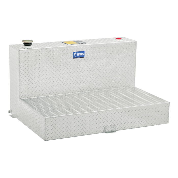 UWS TT-50-L-T-P 50-Gallon L-Shape Bright Aluminum Transfer Tank - Truck Part Superstore