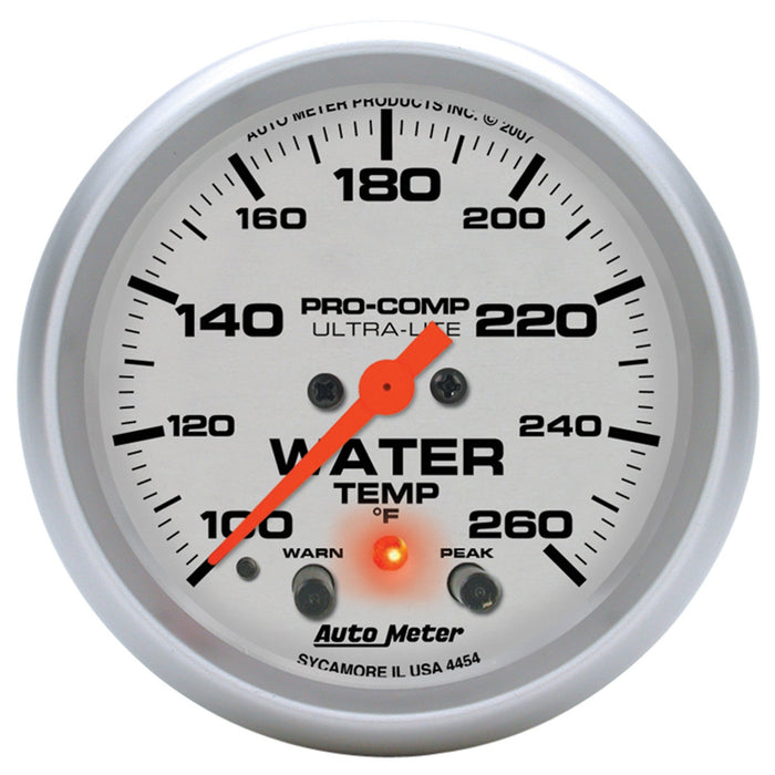 AutoMeter 4454 GAUGE; WATER TEMP; 2 5/8in.; 260deg.F; DIGITAL STEPPER MOTOR W/PK/WRN; ULTRA-LIT - Truck Part Superstore