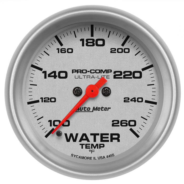 AutoMeter 4455 GAUGE; WATER TEMP; 2 5/8in.; 260deg.F; DIGITAL STEPPER MOTOR; ULTRA-LITE - Truck Part Superstore