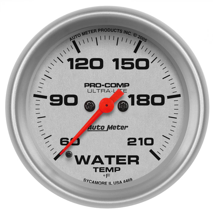 AutoMeter 4469 GAUGE; LOW WATER TEMP; 2 5/8in.; 60-210deg.F; DIGITAL STEPPER MOTOR; ULTRA-LITE - Truck Part Superstore