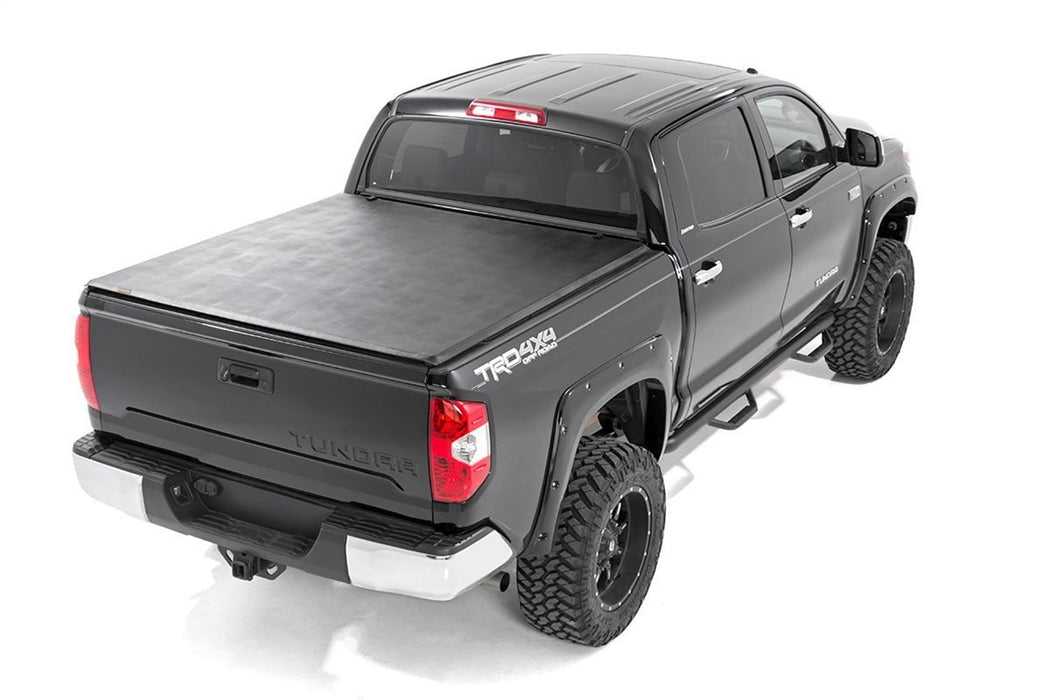 Rough Country RC44714551 Tundra Soft Tri-Fold Bed Cover 14-20 Tundra 5 Foot 5 Inch Bed w/Cargo Mgmt Rough Country - Truck Part Superstore