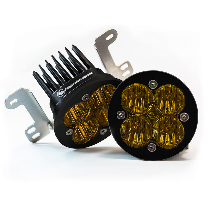 Baja Designs 447721 Jeep Fog Lights Squadron-R SAE Amber LED 07-18 Wrangler JK Fog Pocket Kit Baja Design - Truck Part Superstore