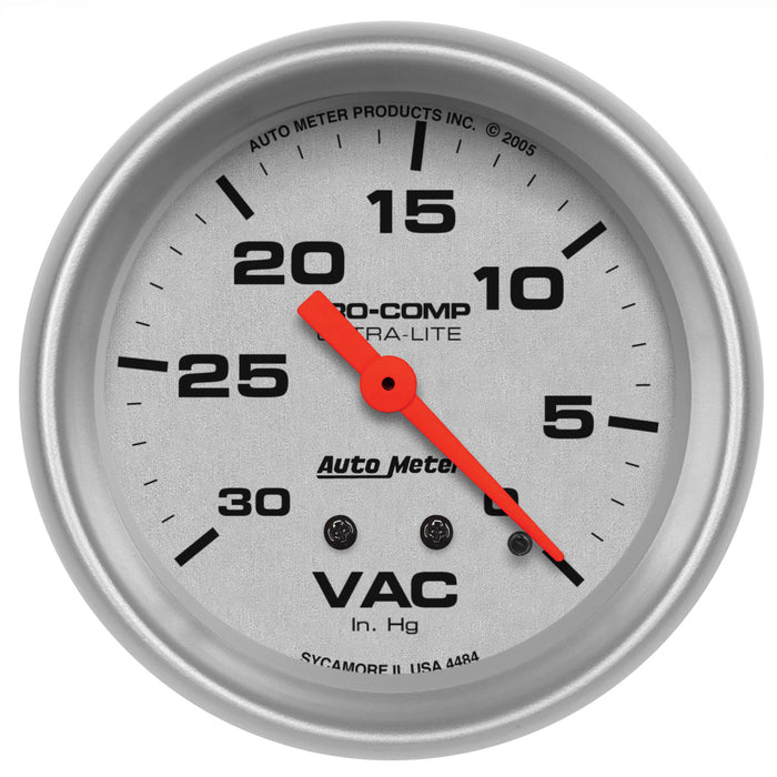 AutoMeter 4484 GAUGE; VACUUM; 2 5/8in.; 30INHG; MECHANICAL; ULTRA-LITE - Truck Part Superstore