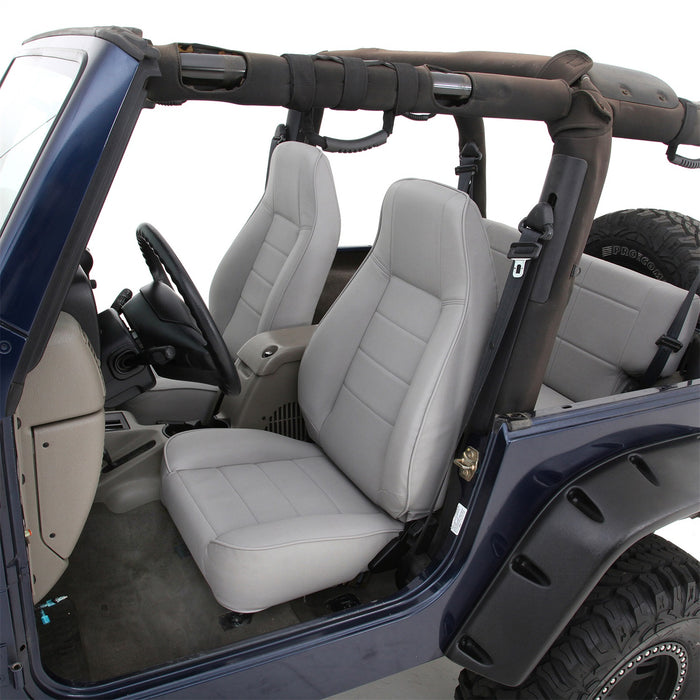 Smittybilt 44911 Front Seat Standard Bucket 76-14 Wrangler CJ/YJ/TJ/LJ/JK Denim Gray Smittybilt - Truck Part Superstore