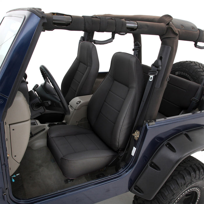 Smittybilt 44915 Front Seat Standard Bucket 76-14 Wrangler CJ/YJ/TJ/LJ/JK Denim Black Smittybilt - Truck Part Superstore