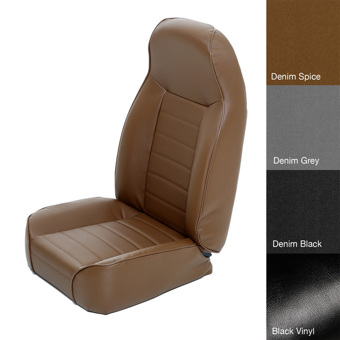 Smittybilt 44917 Front Seat Standard Bucket 76-14 Wrangler CJ/YJ/TJ/LJ/JK Denim Spice Smittybilt - Truck Part Superstore