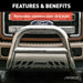 ARIES 45-4013 Big Horn 4in. Polished Stainless Bull Bar; Select Silverado; Sierra 2500; 3500 H - Truck Part Superstore
