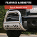 ARIES 45-5005 Big Horn 4in. Polished Stainless Bull Bar; Select Dodge; Ram 1500 - Truck Part Superstore