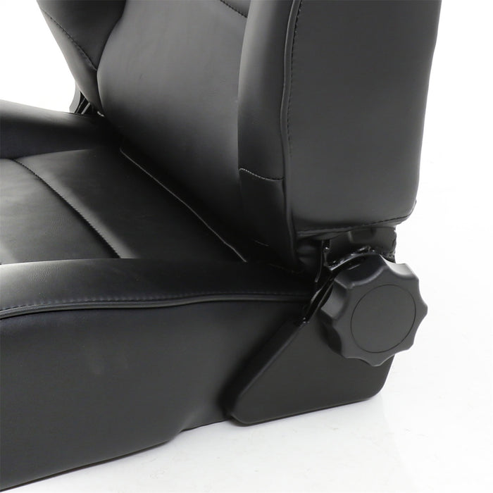 Smittybilt 45001 Front Seat Factory Style Replacement W/ Recliner 76-16 Wrangler CJ/YJ/TJ/LJ/JK Vinyl Black Smittybilt - Truck Part Superstore