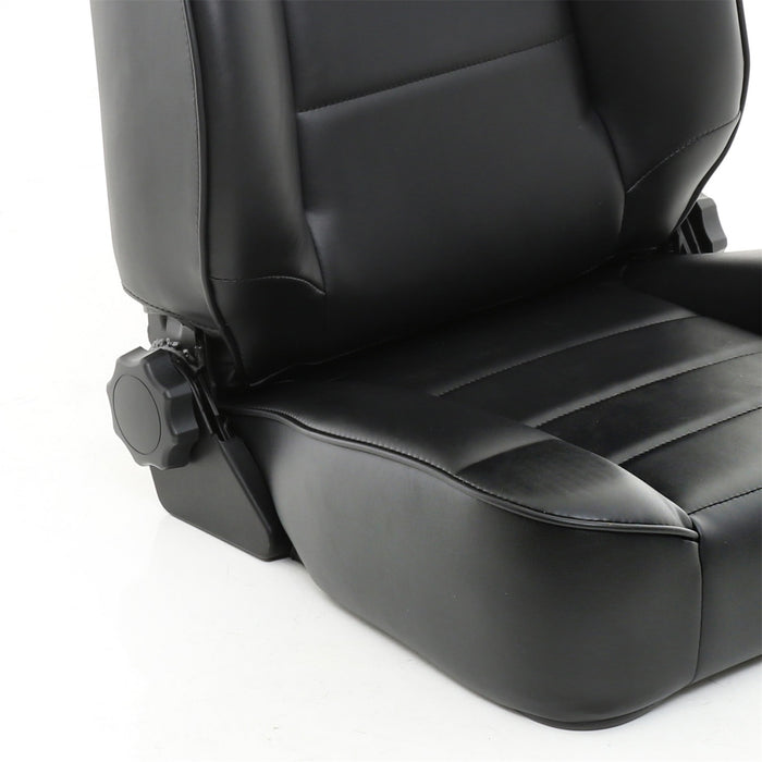 Smittybilt 45001 Front Seat Factory Style Replacement W/ Recliner 76-16 Wrangler CJ/YJ/TJ/LJ/JK Vinyl Black Smittybilt - Truck Part Superstore