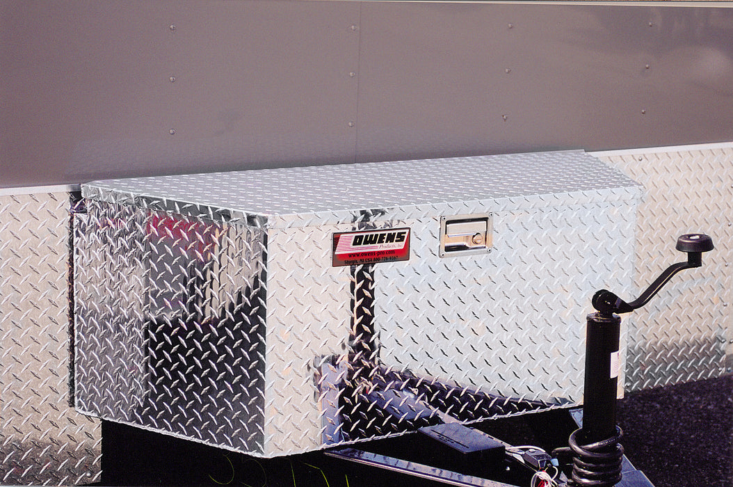 Owens Products 45001 Truck Tool Box Garrison Series Trailer Tongue Cargo / Standard 35 Inch / Diamond Tread Aluminum / Bright Polished / Owens Products - Truck Part Superstore