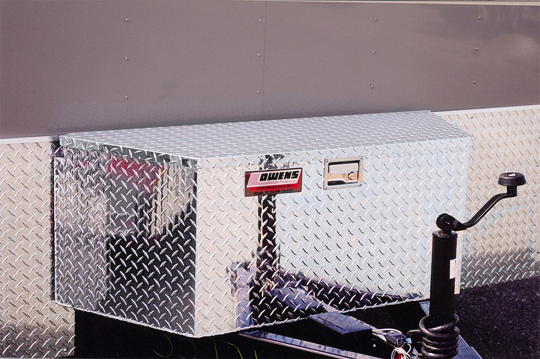 Owens Products 45002 Truck Tool Box Garrison Series Trailer Tongue Cargo / Standard 49 Inch / Diamond Tread Aluminum / Bright Polished / Owens Products - Truck Part Superstore
