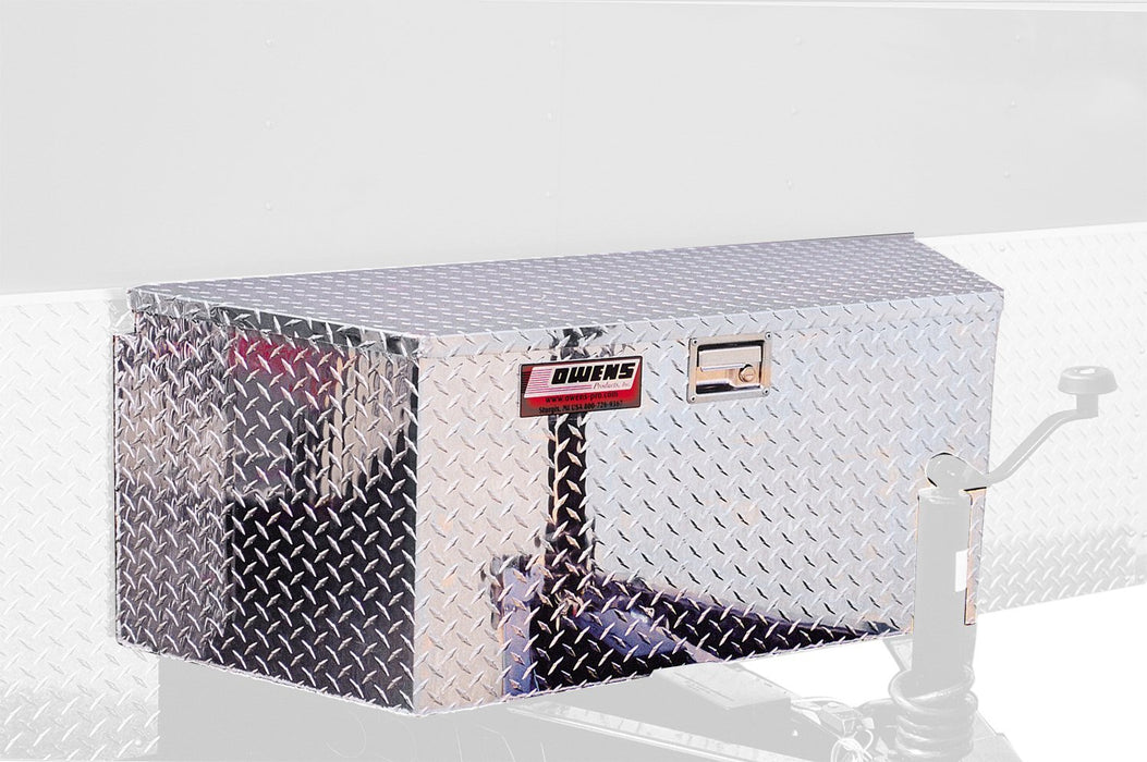 Owens Products 45003 Truck Tool Box Garrison Series Trailer Tongue Cargo / Deep 34 Inch / Diamond Tread Aluminum / Bright Polished / Owens Products - Truck Part Superstore