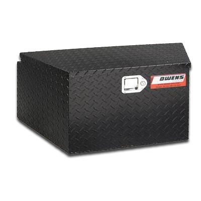 Owens Products 45003B Truck Tool Box Garrison Series Trailer Tongue Cargo / Deep 34 Inch / Diamond Tread Aluminum / Black Powder Coat / Owens Products - Truck Part Superstore