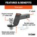CURT 45057 Loaded Ball Mounts with 2in. Balls (2in. Shank; 7;500 lbs.; 4in. Drop; 3-Pack) - Truck Part Superstore