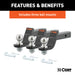 CURT 45057 Loaded Ball Mounts with 2in. Balls (2in. Shank; 7;500 lbs.; 4in. Drop; 3-Pack) - Truck Part Superstore