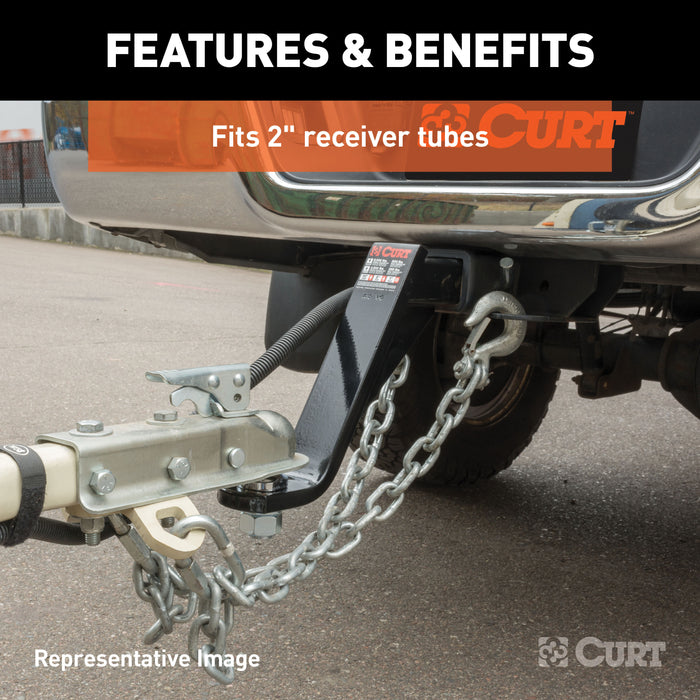 CURT 45064 Loaded Ball Mount with 2in. Ball (2in. Shank; 7;500 lbs.; 6in. Drop) - Truck Part Superstore