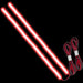 Oracle Lighting 4508-003 4 in. Concept LED Strip, Red, Pair - Truck Part Superstore