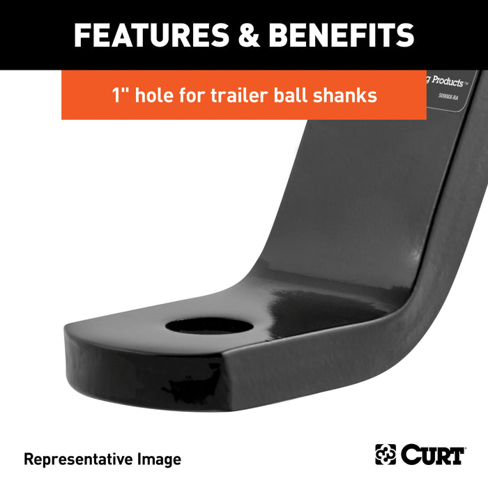 CURT 45080 Class 3 Ball Mount (2in. Shank; 7;500 lbs.; 6in. Drop; 12-1/4in. Long) - Truck Part Superstore