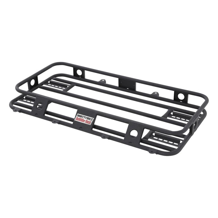Smittybilt 45304JT Defender Basket Rack; Black/Red; Incl. Hardware; - Truck Part Superstore