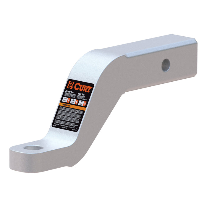 CURT 45361 Aluminum Ball Mount (2in. Shank; 8;000 lbs; 4in. Drop; 8-1/2in. Long) - Truck Part Superstore