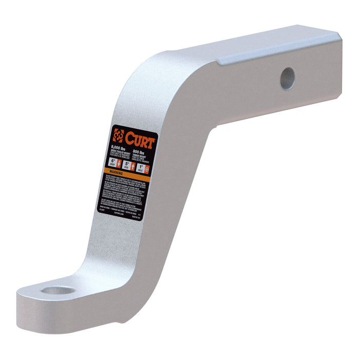 CURT 45362 Aluminum Ball Mount (2in. Shank; 8;000 lbs; 6in. Drop; 8-1/2in. Long) - Truck Part Superstore