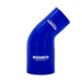 Mishimoto MMCP-R45-17525BL Mishimoto 45-Degree Silicone Transition Coupler, 1.75-in to 2.50-in, Blue - Truck Part Superstore
