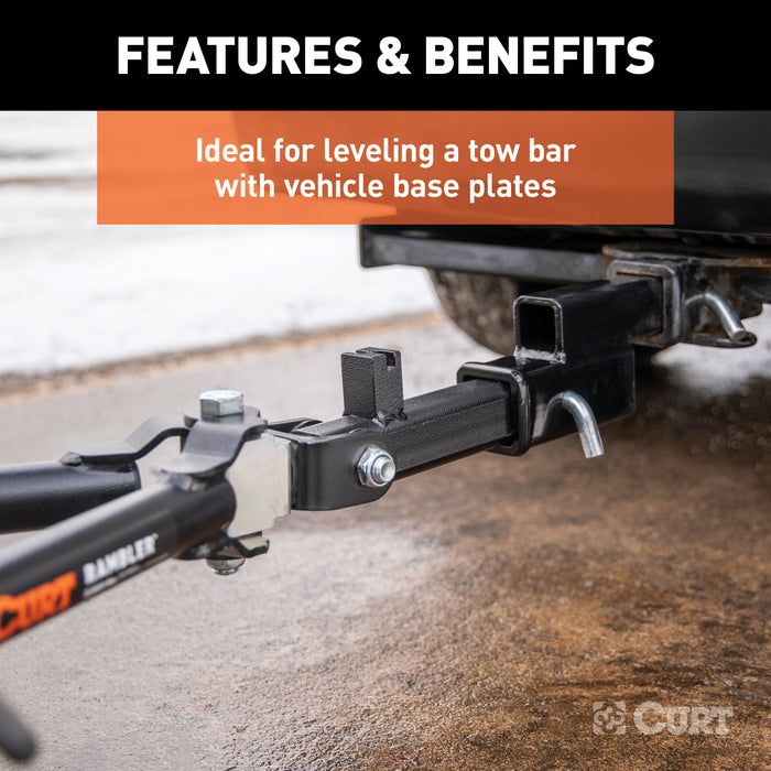 CURT 45797 CURT 45797 Trailer Hitch Adapter; 2-Inch Receiver; 2-In Drop or Rise; 7;500 lbs - Truck Part Superstore