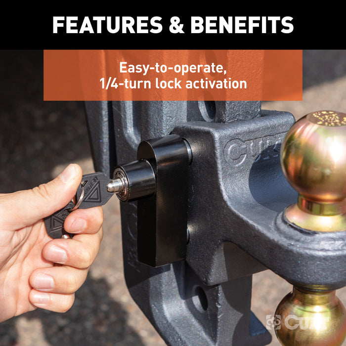 CURT 45932 CURT 45932 Rebellion XD Tongue and Hitch Lock Set; 2 or 2-1/2-Inch Receiver - Truck Part Superstore