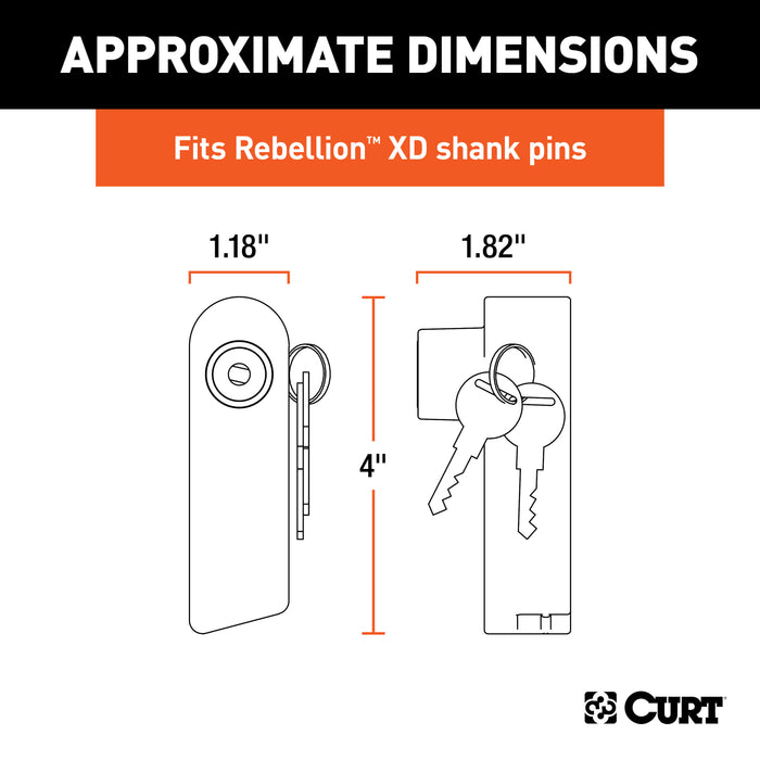 CURT 45938 CURT 45938 Rebellion XD Tongue Lock - Truck Part Superstore
