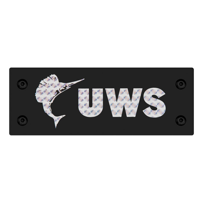UWS 002-UWSBLACK UWS 002-UWSBLACK Replacement Rivet-On UWS Logo Badge - Truck Part Superstore