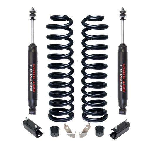 ReadyLift 46-2725 Front Leveling Kit; 2.5 in. Lift; w/Coil Springs/SST3000 Shocks; - Truck Part Superstore