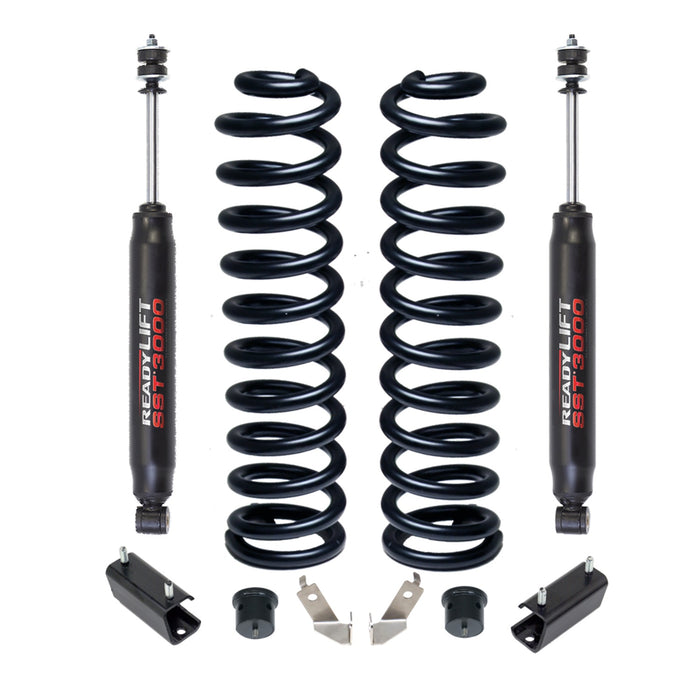 ReadyLift 46-2725 Front Leveling Kit; 2.5 in. Lift; w/Coil Springs/SST3000 Shocks; - Truck Part Superstore